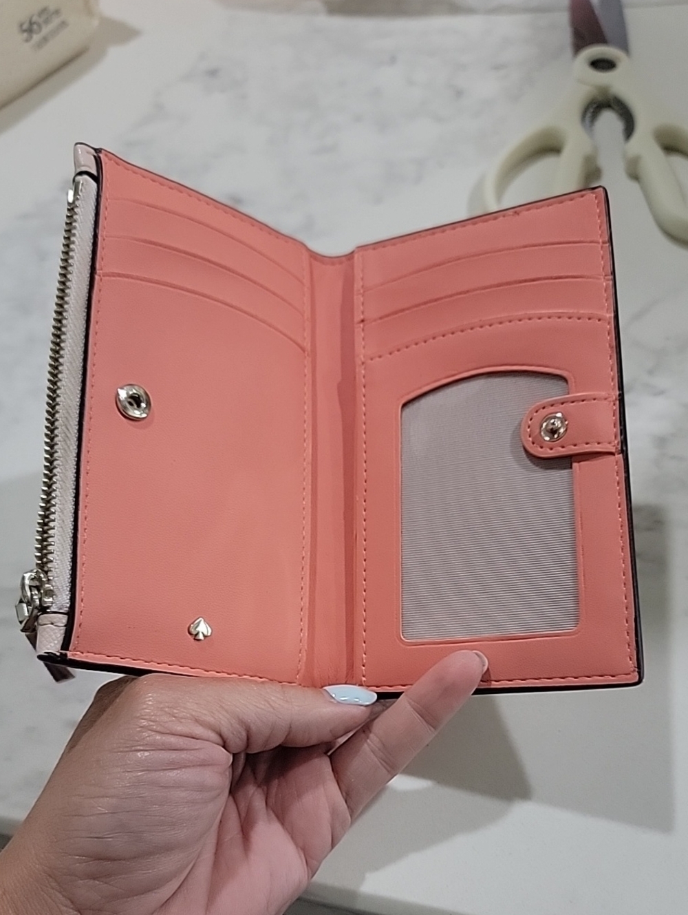 kate spade Tini Slim Bifold pale pink With Embellished Grapefruit Slices wallet - Picture 15 of 16